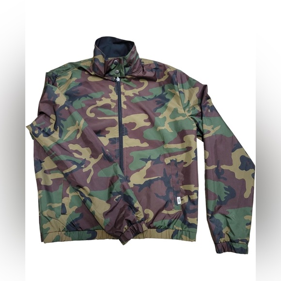 Like NEW!!! Vans Sport Check Women's Reversible Black/Camo Jacket - Size M - Picture 3 of 16